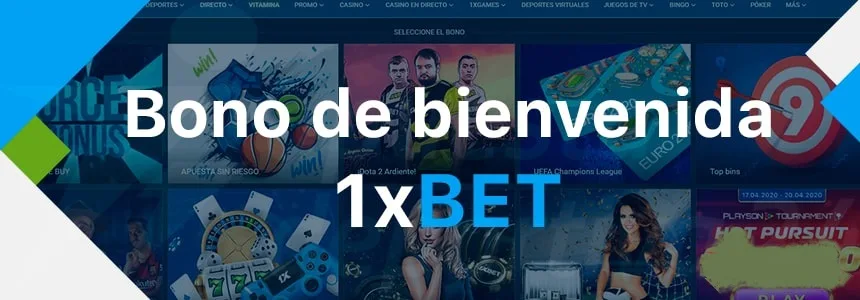 bono de bienvenida 1xBet Chile